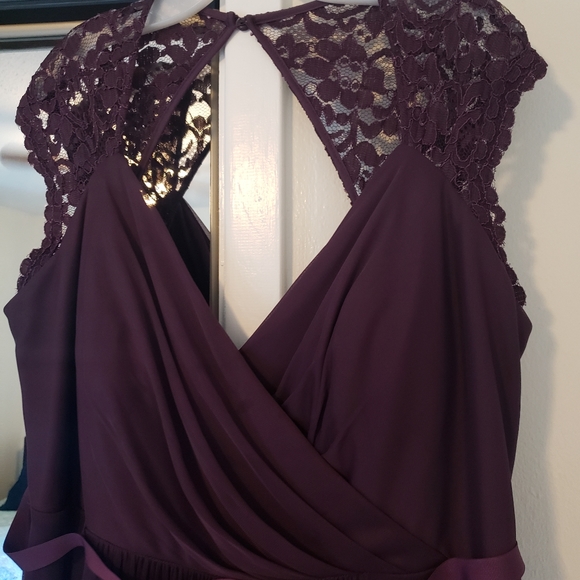 dark purple bridesmaid